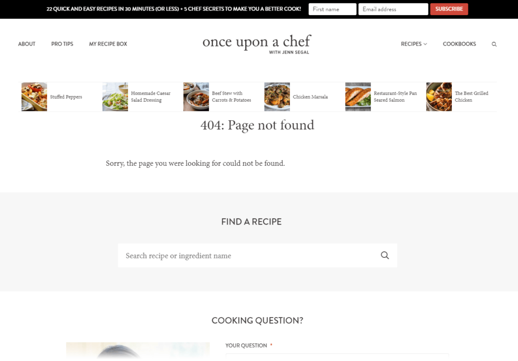 error page