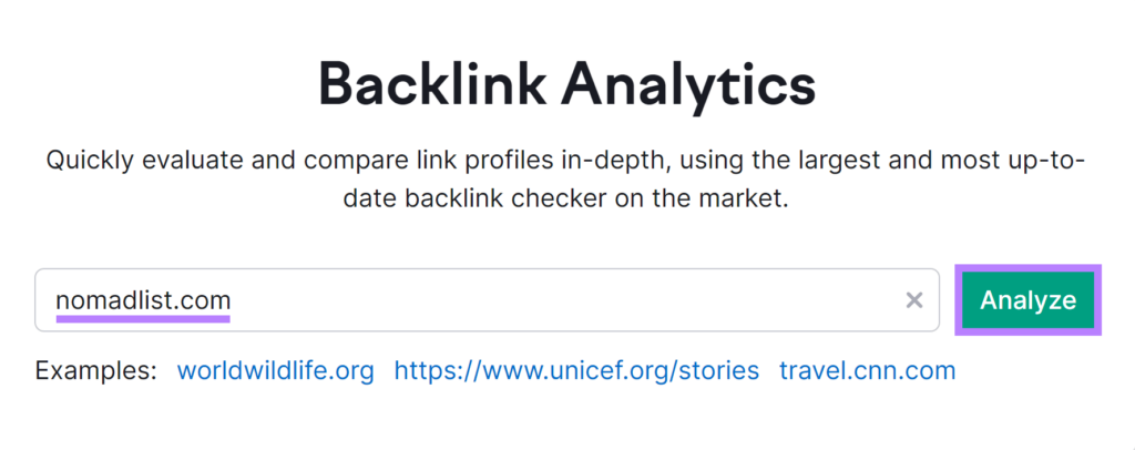 click Analyze