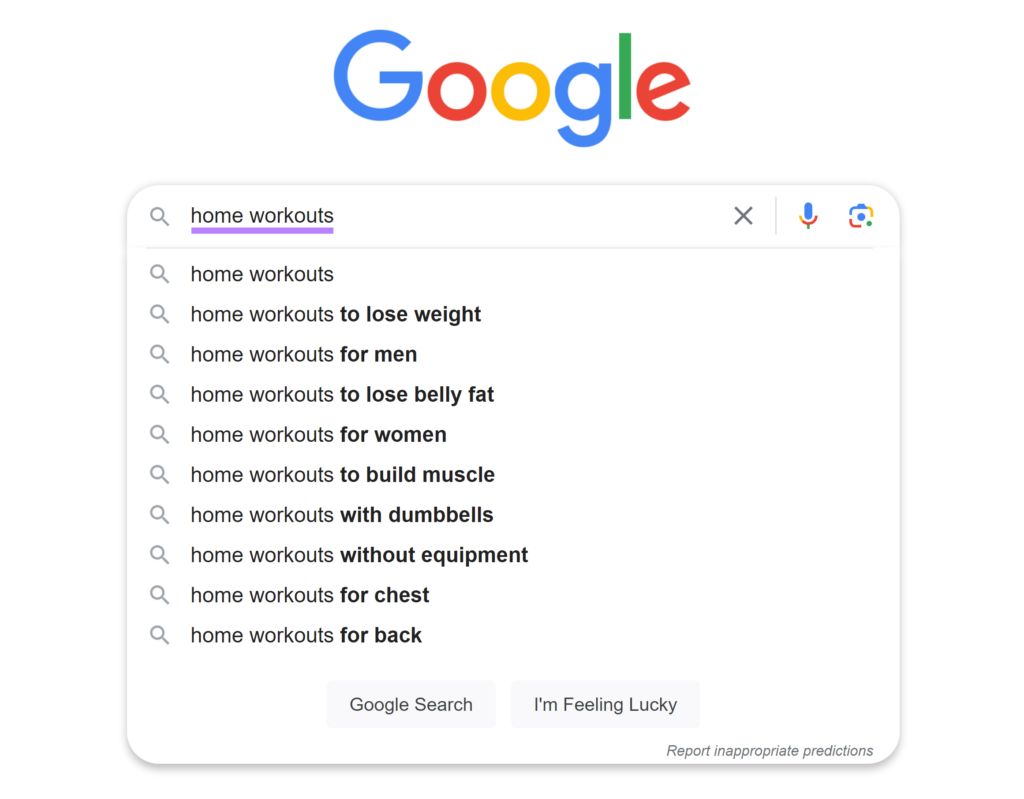 Google autocomplete function
