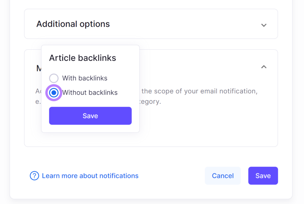 Without backlinks