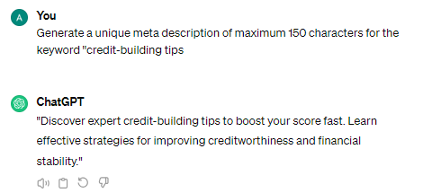 ChatGPT meta description