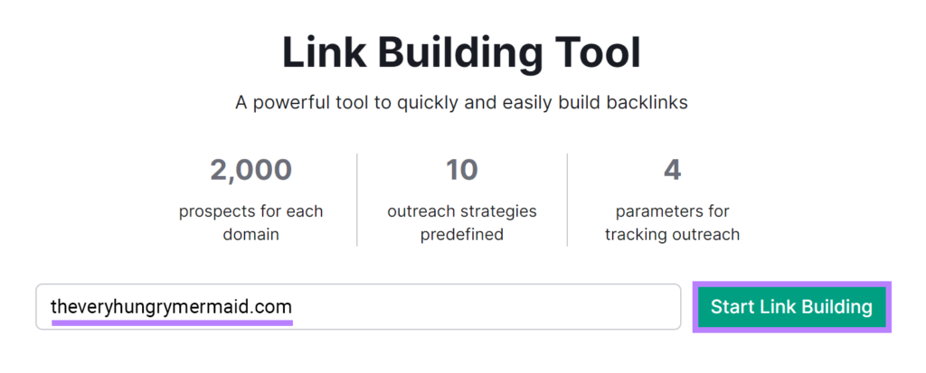 Start Link Building