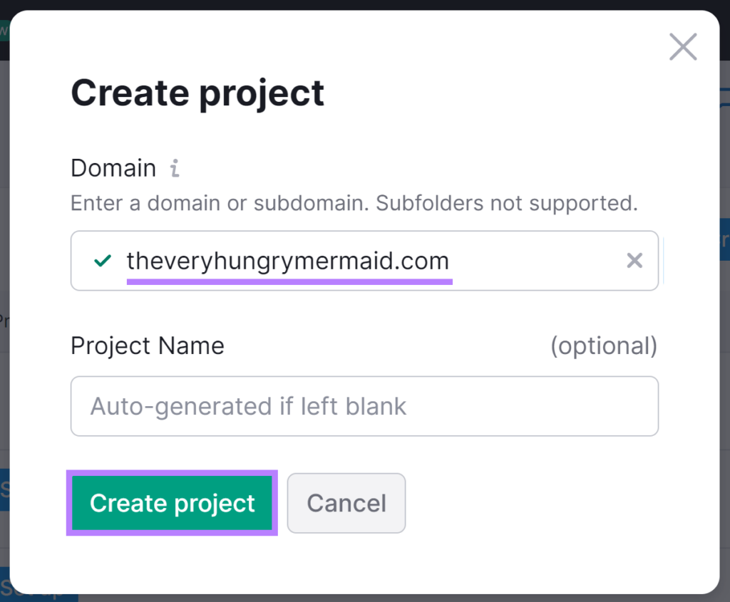 Create project