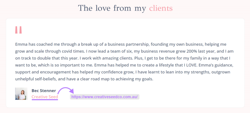 Provide Testimonials
