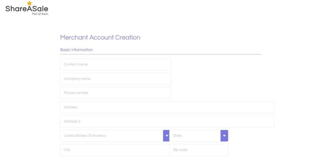 Merchant account creation