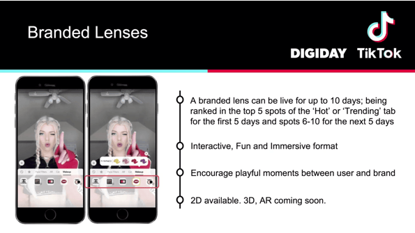 tiktok ad Branded lenses